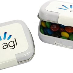 Small Rectangle Tin filled with M&Ms 30g *Plastic Free*