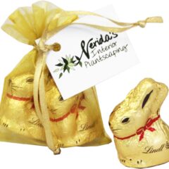 Organza Bag with 10g Gold Lindt Bunny x2