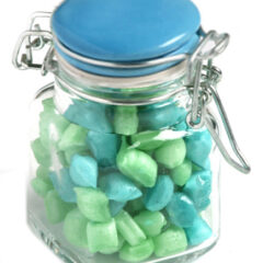 Glass Clip Lock Jar with Humbugs 80g