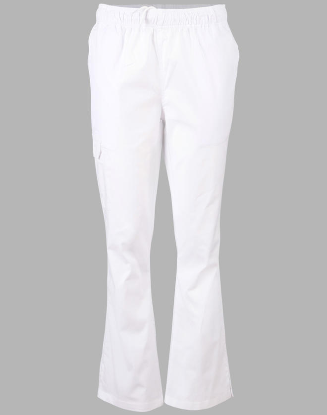 CP04_White_l Ladies Functional Chef Pants