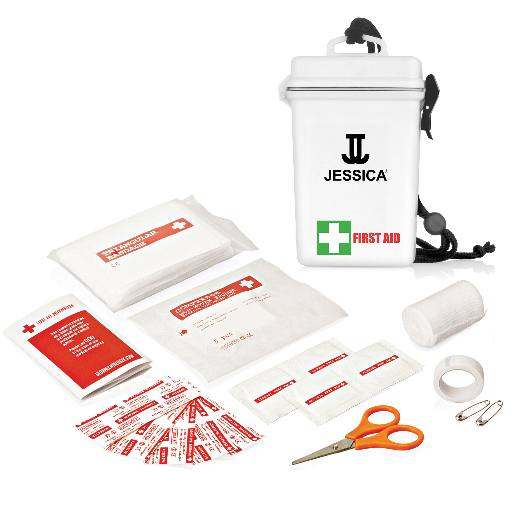 First Aid Kit Waterproof 21pc – White