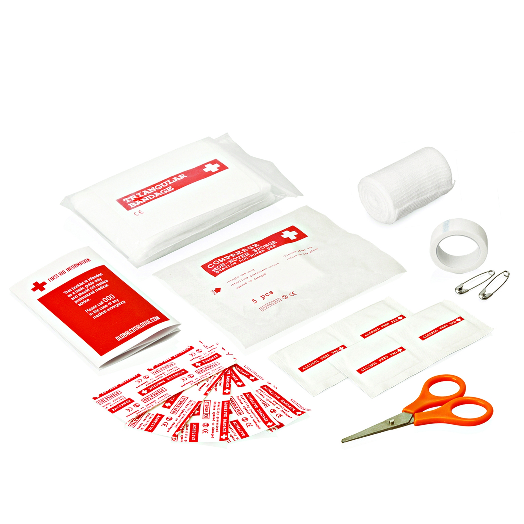 First Aid Kit Waterproof 21pc – Red
