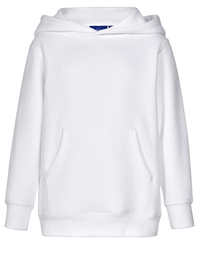 FL09K_White_l Passion Fleece Hoodie Kids’
