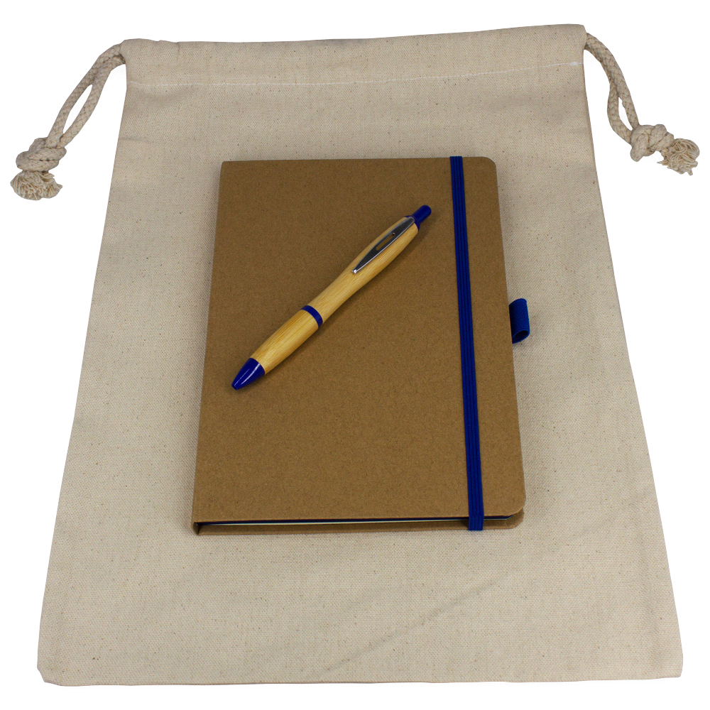 Gift Set – Drawstring Bag + JournalBook + Pen
