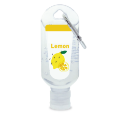 Lemon Scented 60mL Hand Sanitiser with Carabiner