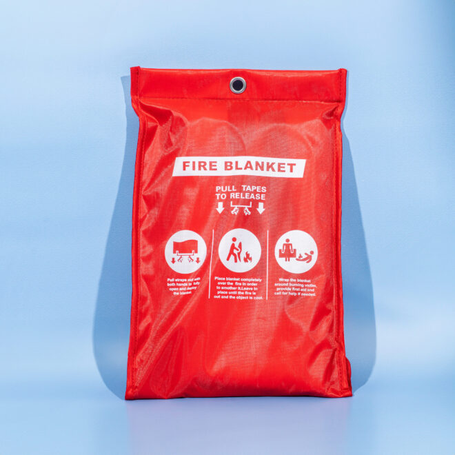 100cm x 100cm Fiberglass Emergency Fire Blanket