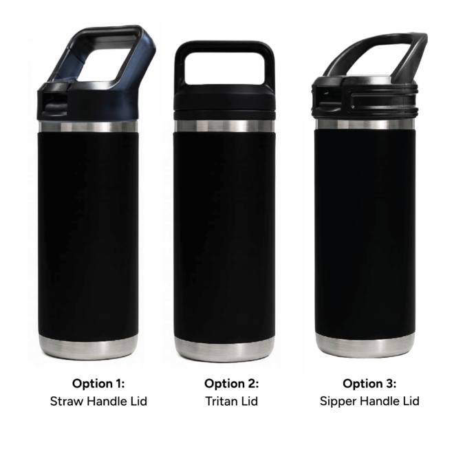 HYDRO – 532ml Vacuum Bottle – 3 Different Lid Options