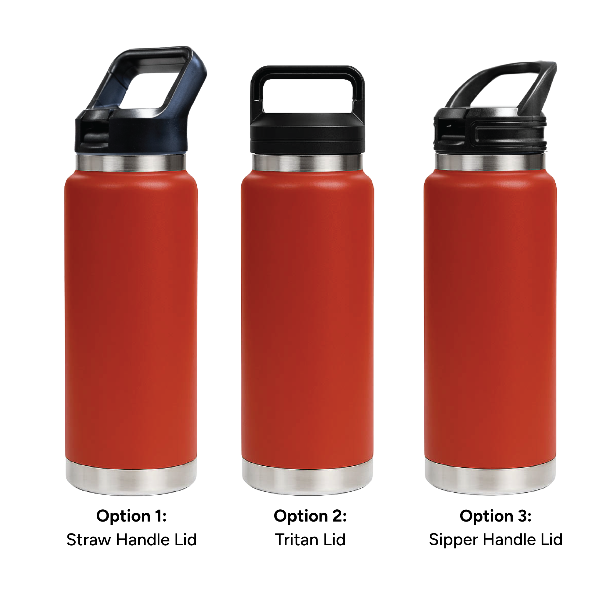 HYDRO – 750ml Vacuum Bottle – 3 Different Lid Options