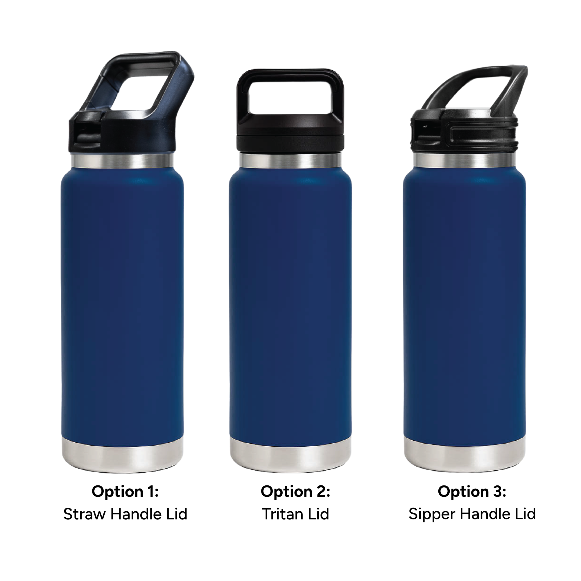 HYDRO – 750ml Vacuum Bottle – 3 Different Lid Options