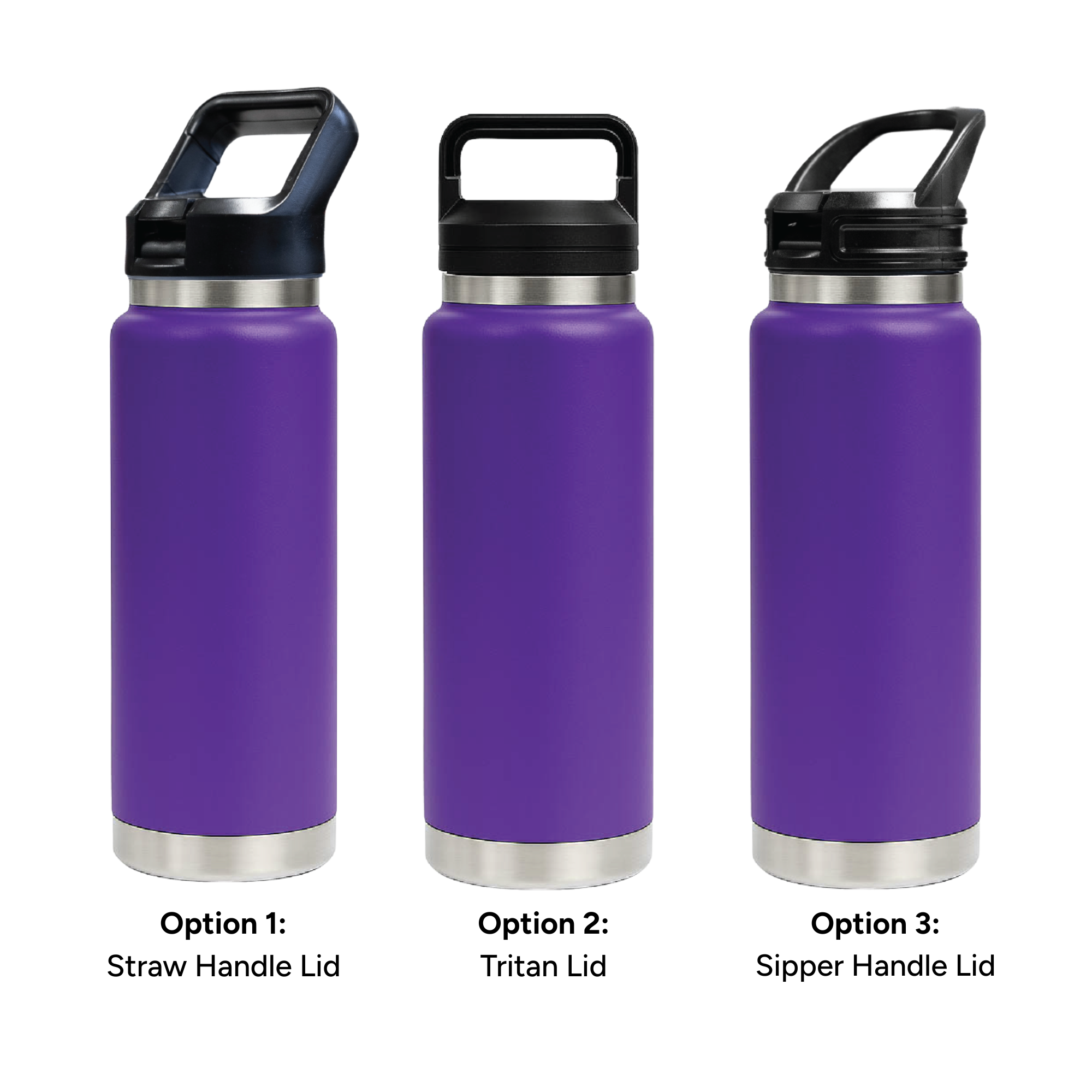 HYDRO – 750ml Vacuum Bottle – 3 Different Lid Options