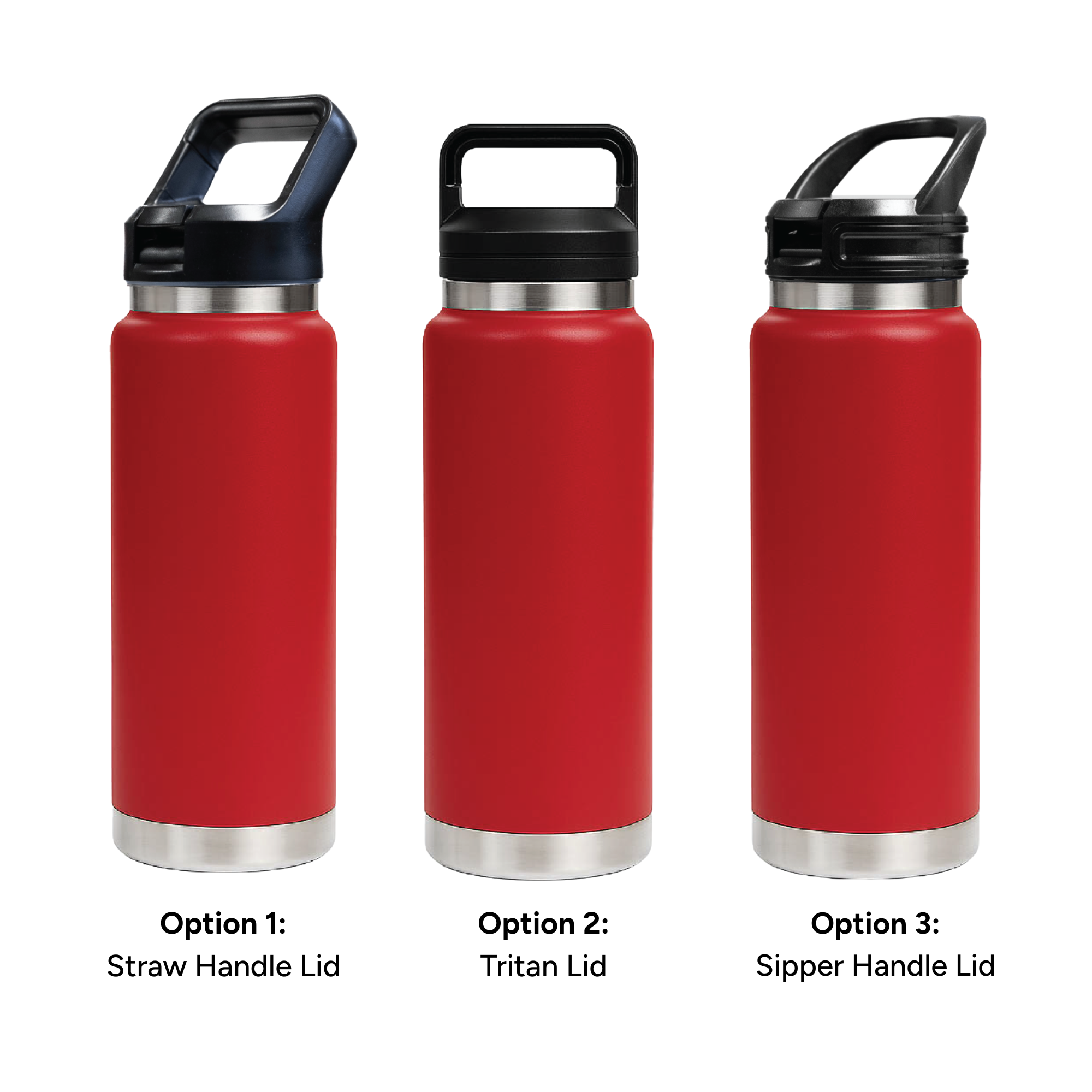 HYDRO – 750ml Vacuum Bottle – 3 Different Lid Options