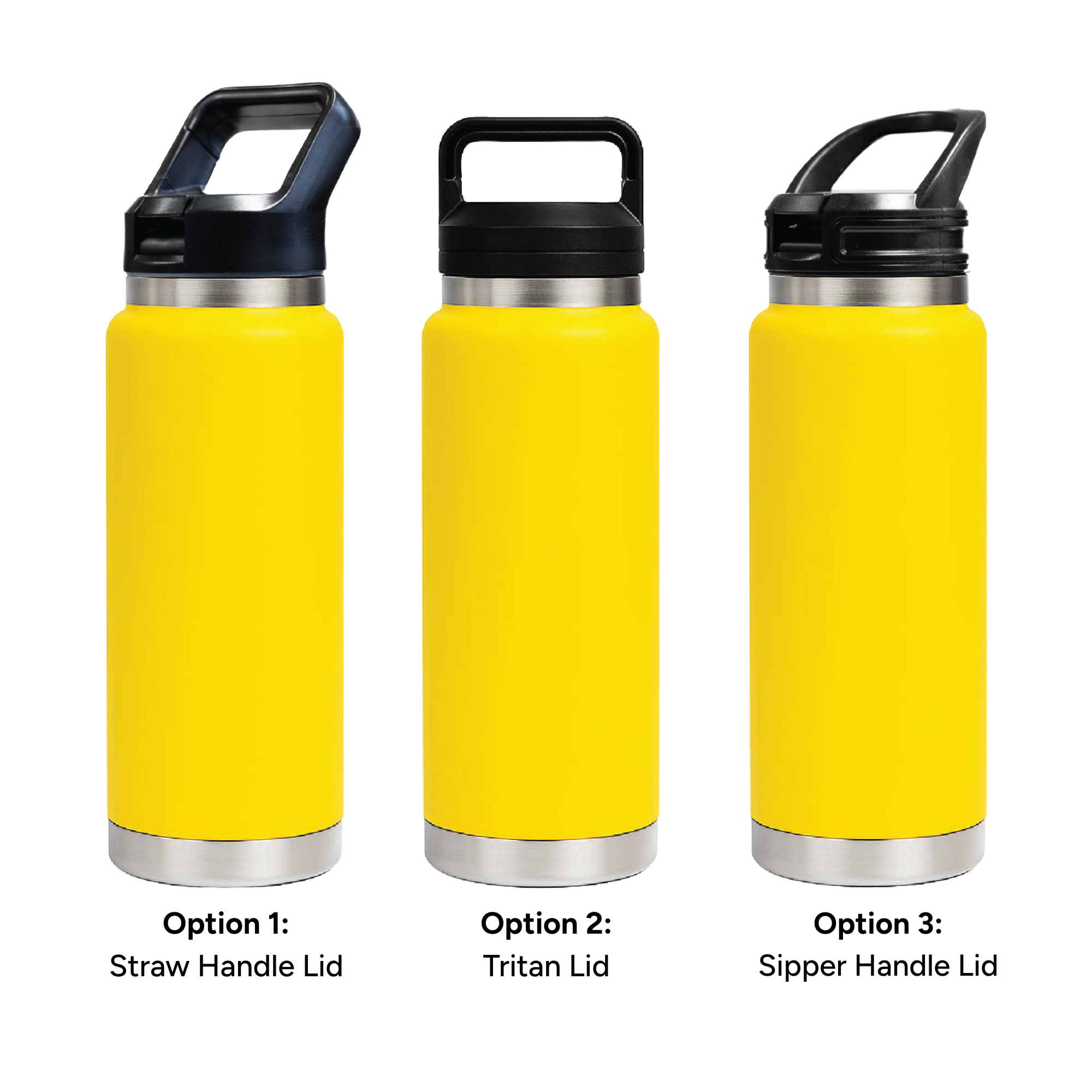 HYDRO – 750ml Vacuum Bottle – 3 Different Lid Options