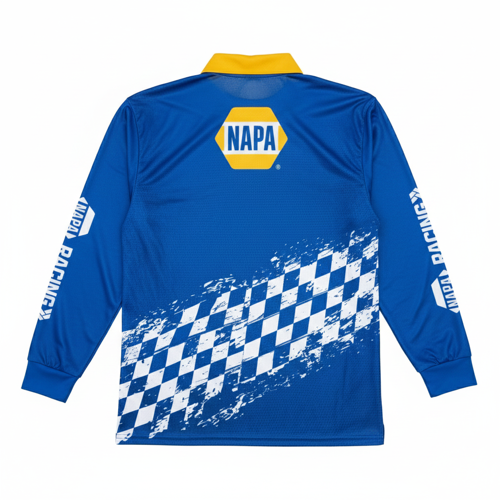 Men’s Long Sleeve Polyester Sublimated Fishing Polo