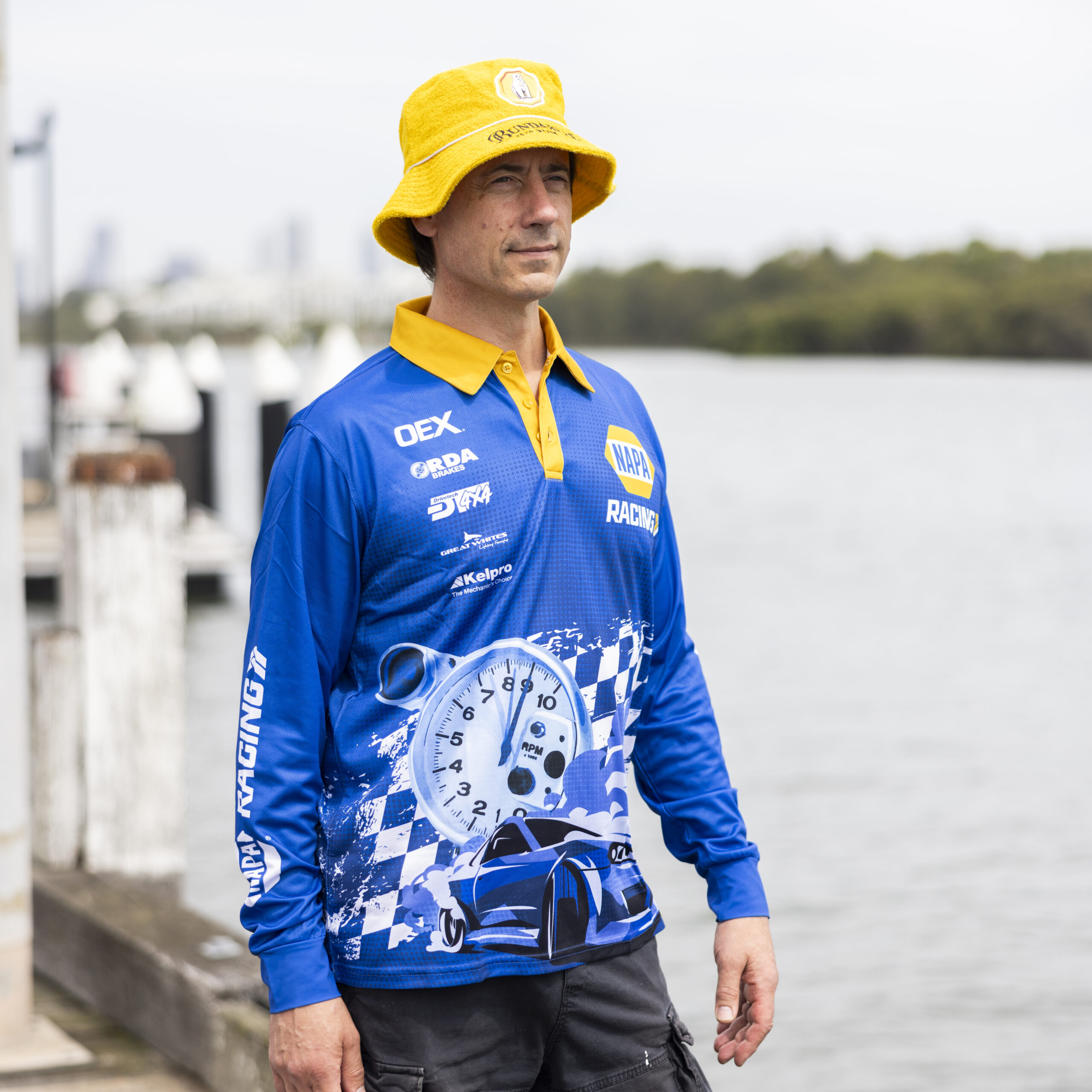 Men’s Long Sleeve Polyester Sublimated Fishing Polo