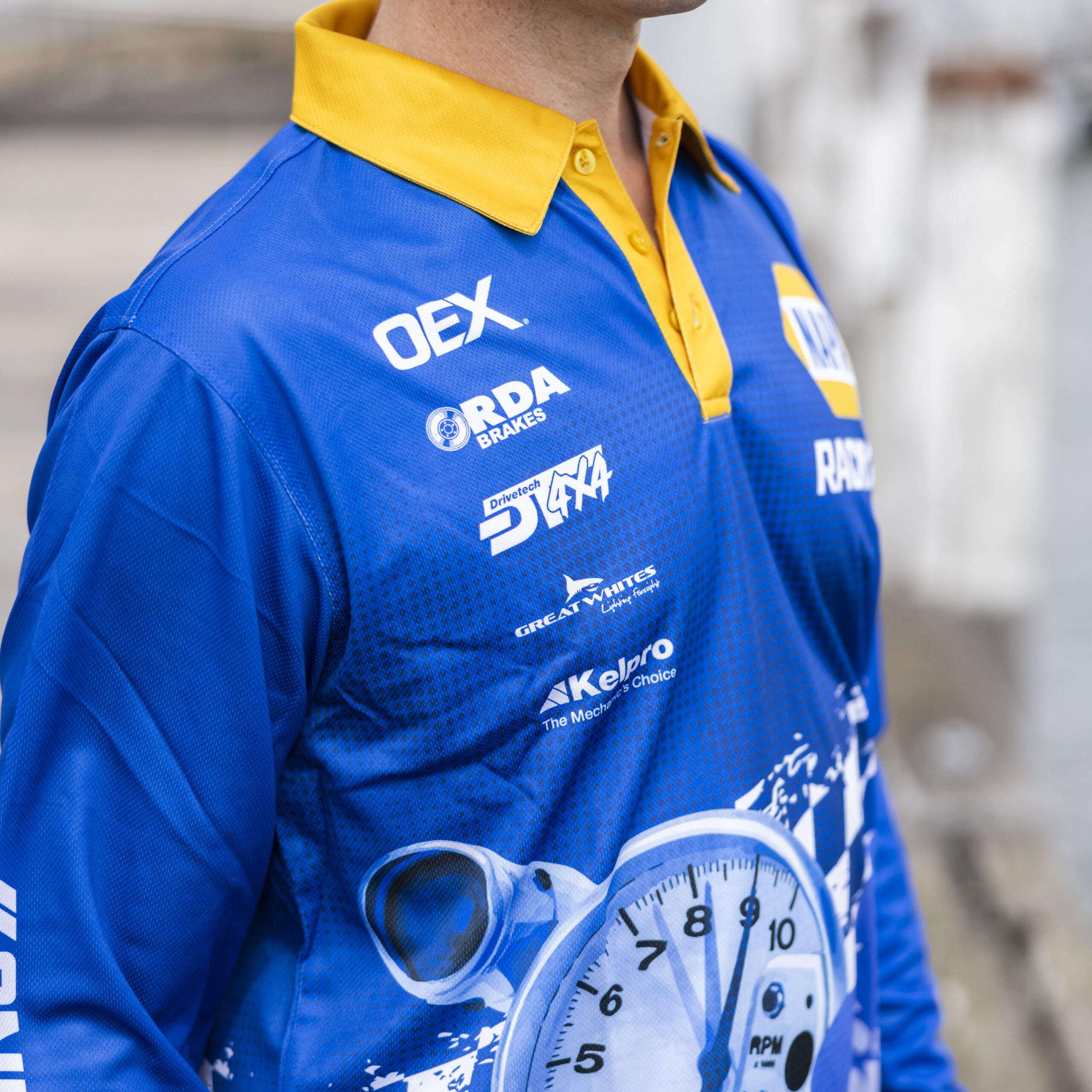 Men’s Long Sleeve Polyester Sublimated Fishing Polo