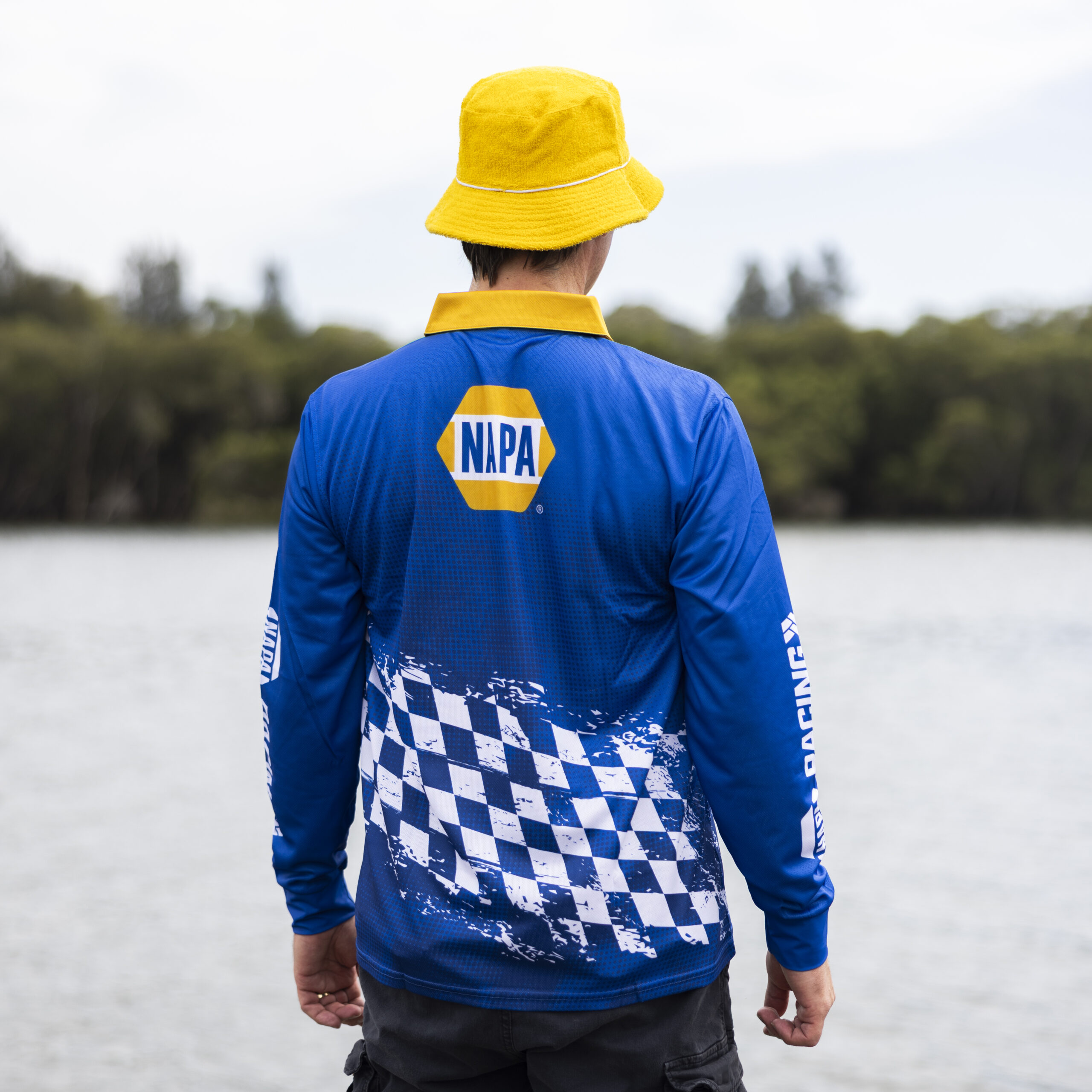 Men’s Long Sleeve Polyester Sublimated Fishing Polo