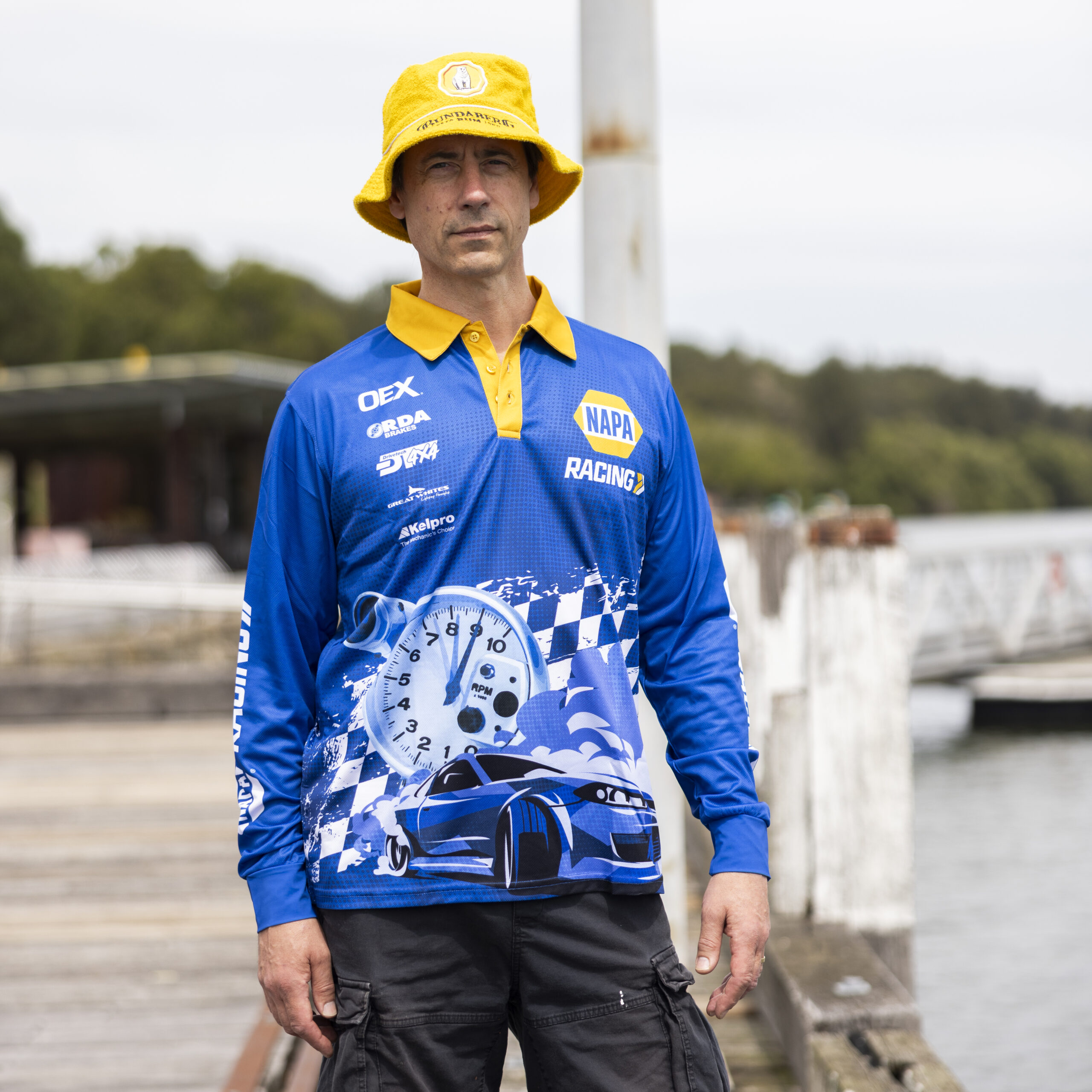 Men’s Long Sleeve Polyester Sublimated Fishing Polo