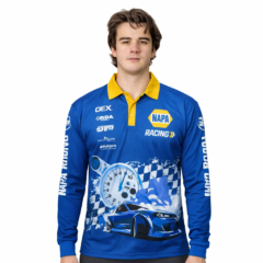 Men's Long Sleeve Polyester Sublimated Fishing Polo