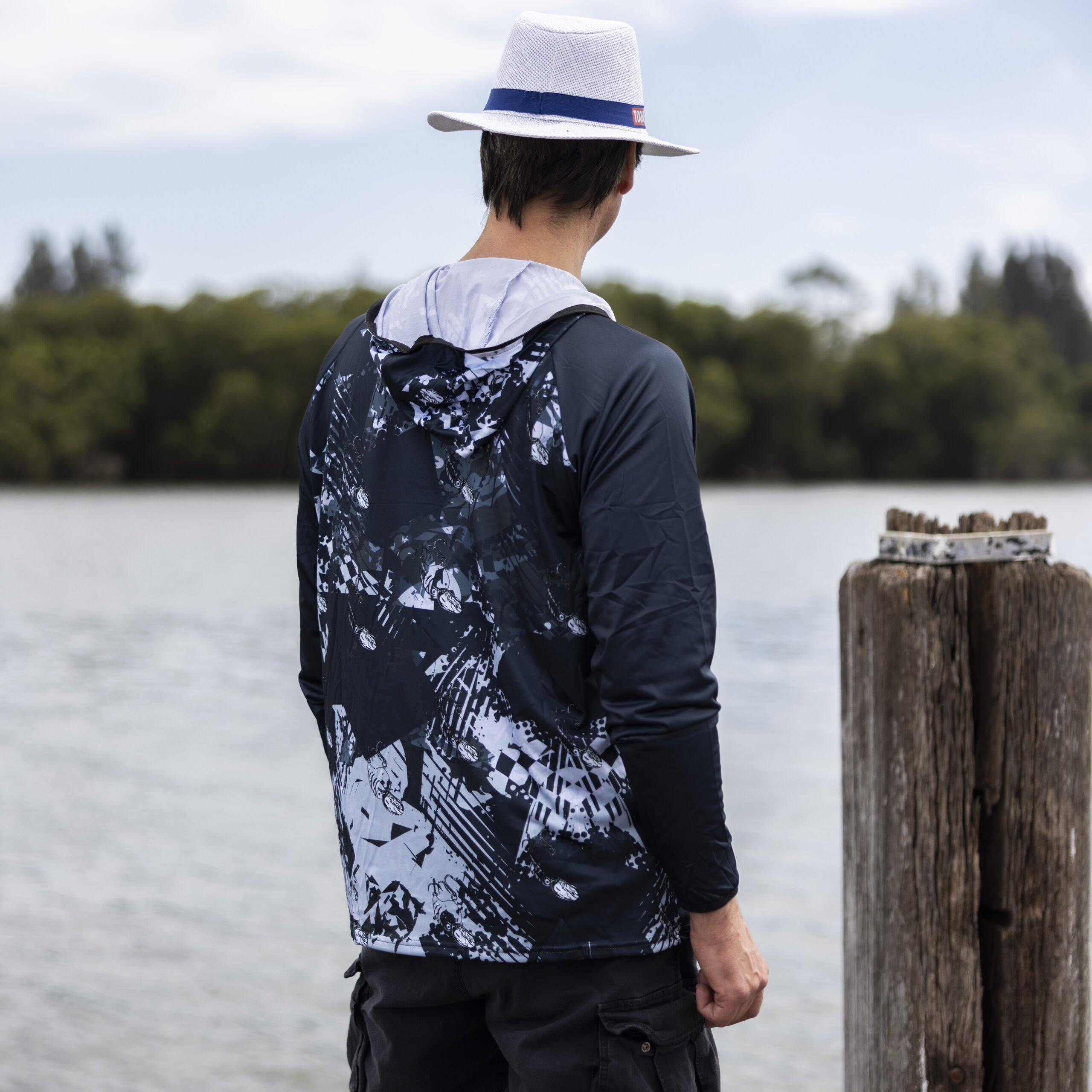 Men’s Polyester Sublimated 1/4 Zip Fishing Hoodie