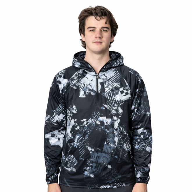 Men’s Polyester Sublimated 1/4 Zip Fishing Hoodie