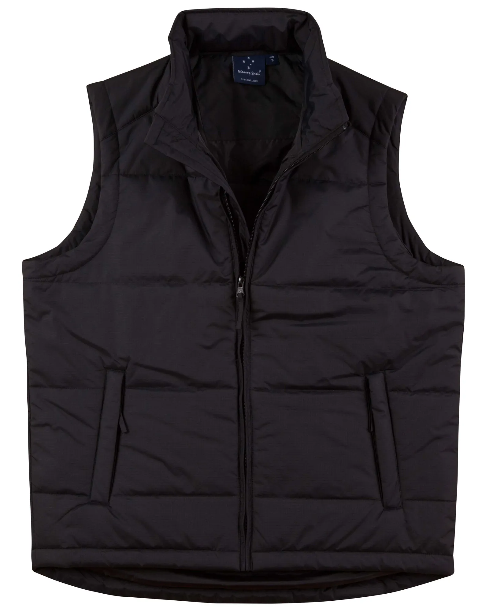 JK29_Black_l Rip-stop Padded Vest Men’s