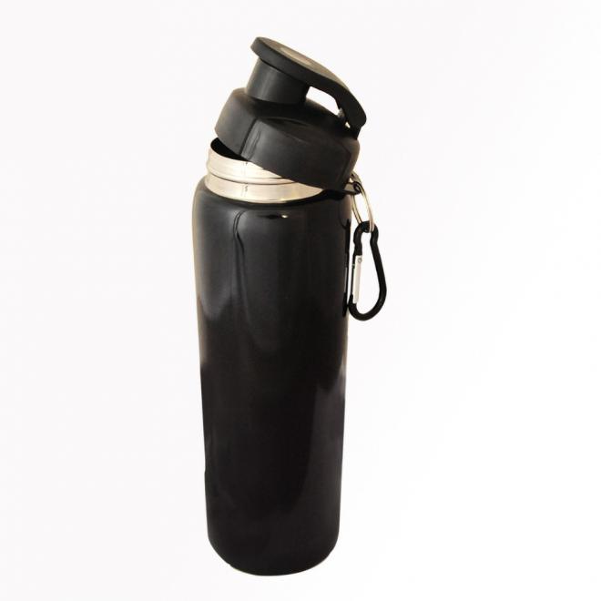 Stainless Steel Sports Bottle – with Carabiner