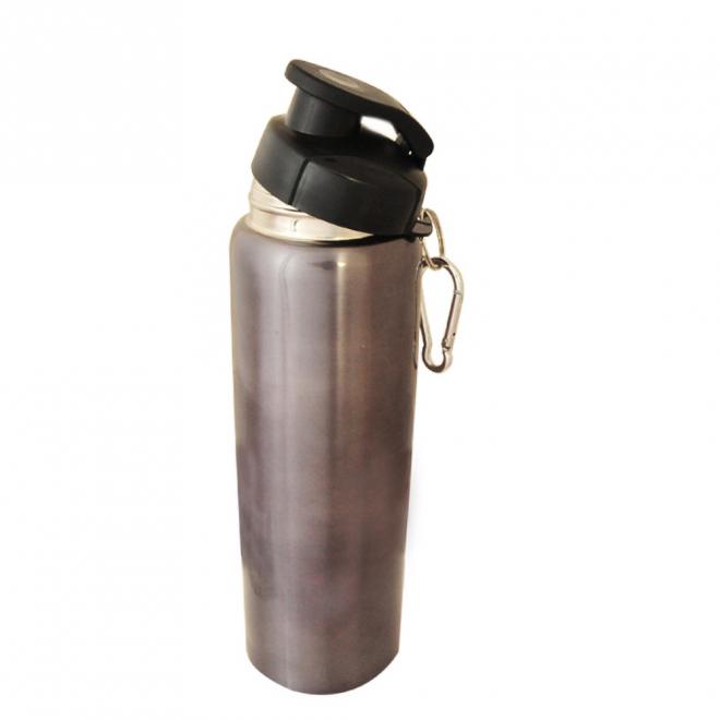 Stainless Steel Sports Bottle – with Carabiner