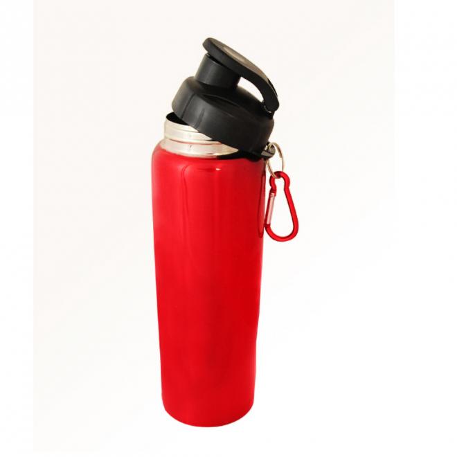 Stainless Steel Sports Bottle – with Carabiner