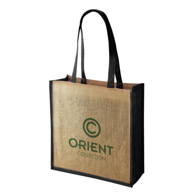 Large Jute Tote Bag With Gusset