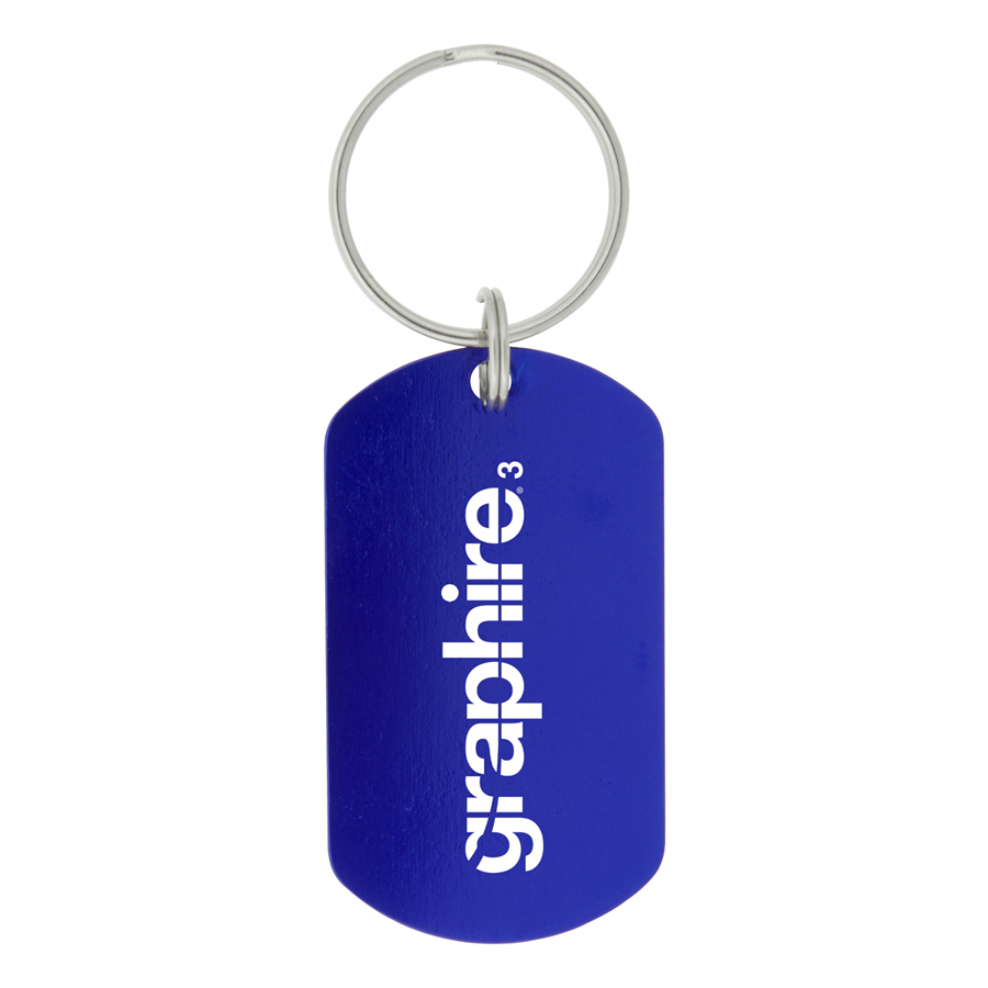 Aluminium Dog Tag Keychain