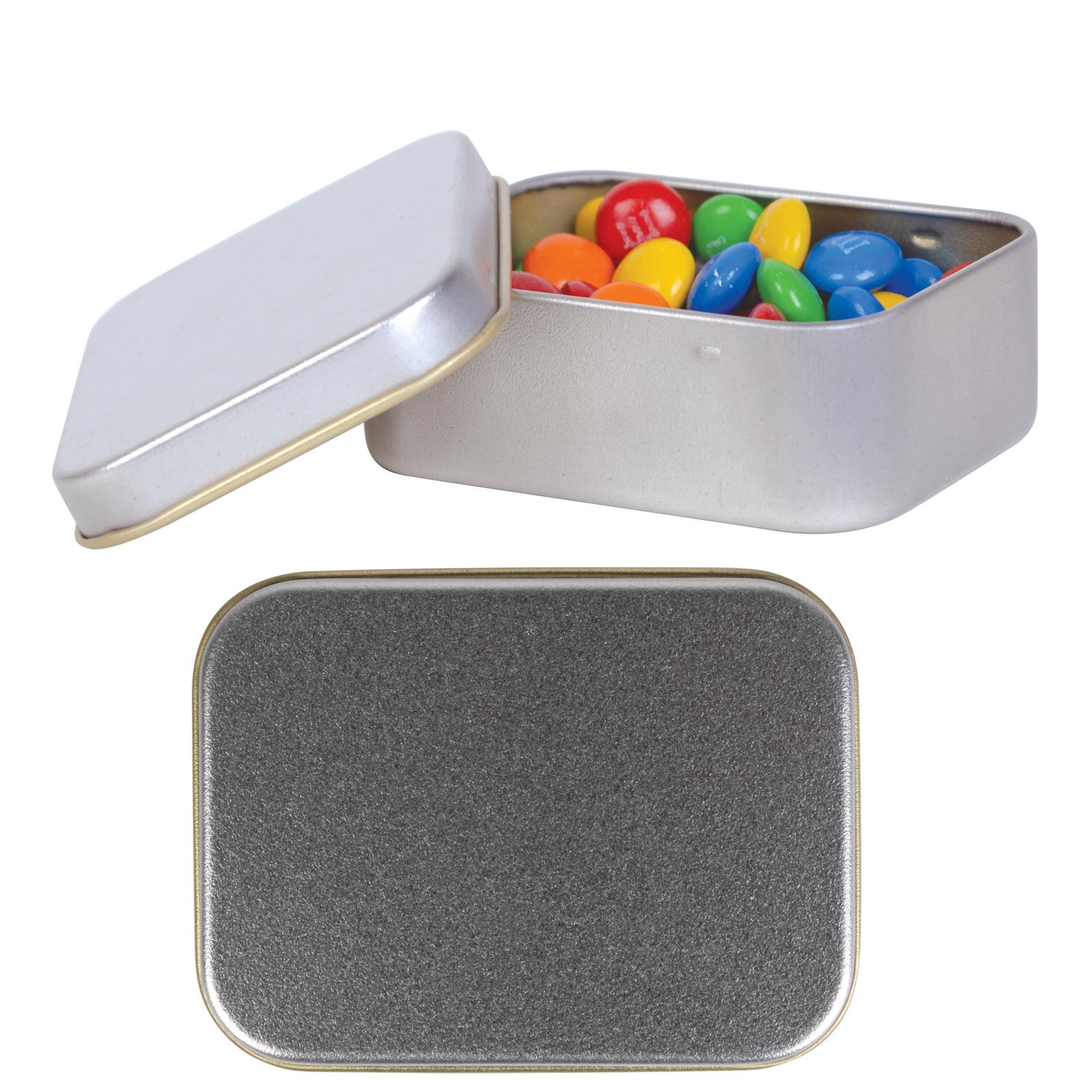 M&M’s in Silver Rectangular Tin