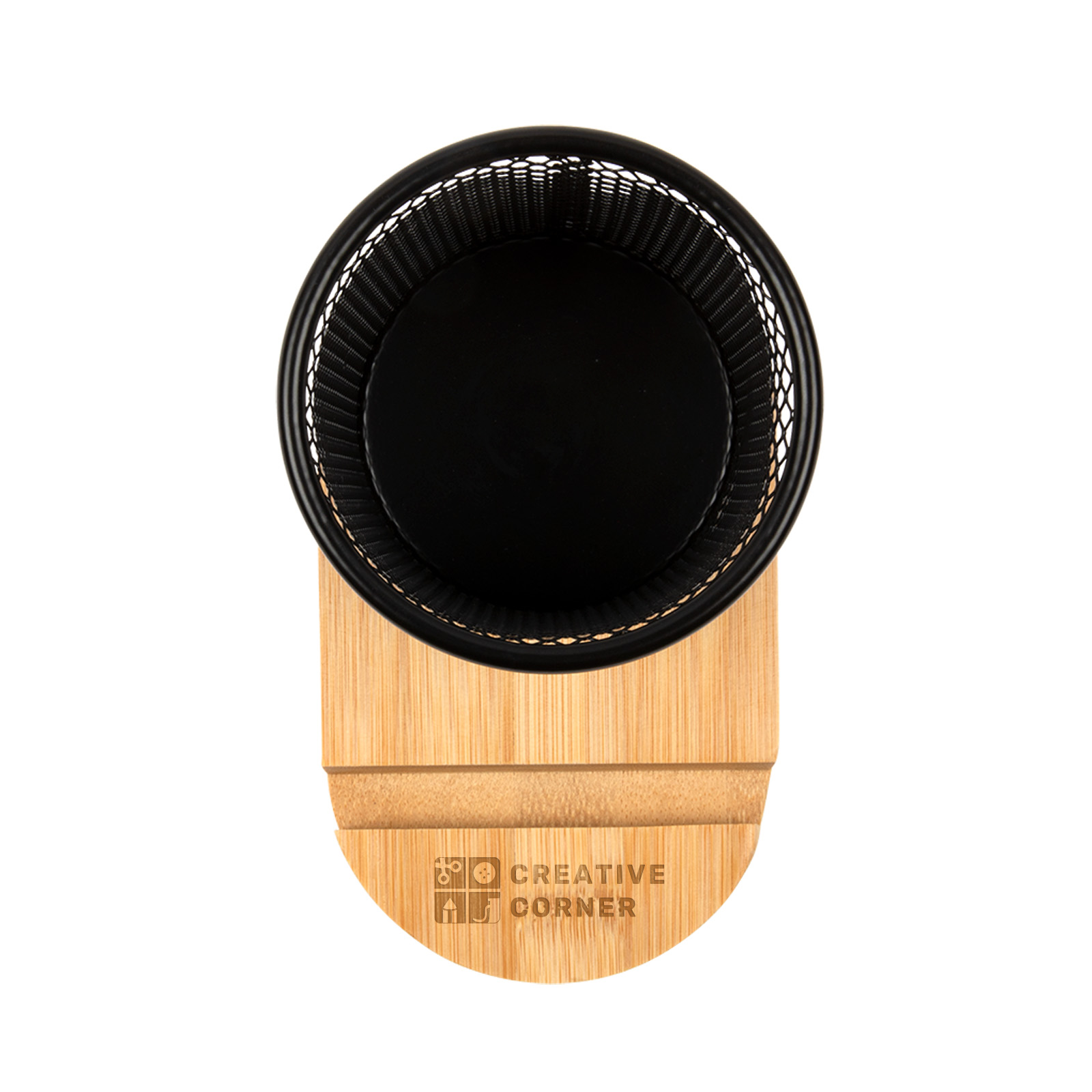 Bamboo Pen Tidy Phone Stand