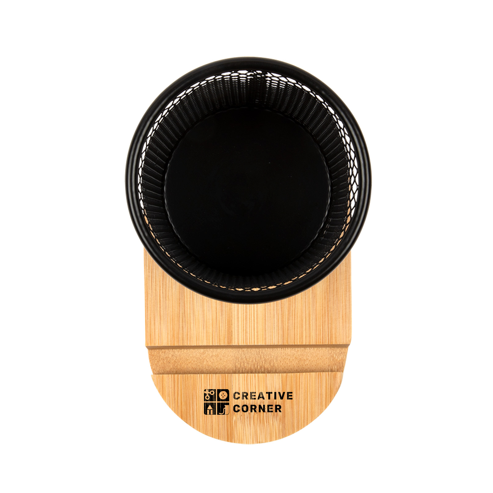 Bamboo Pen Tidy Phone Stand