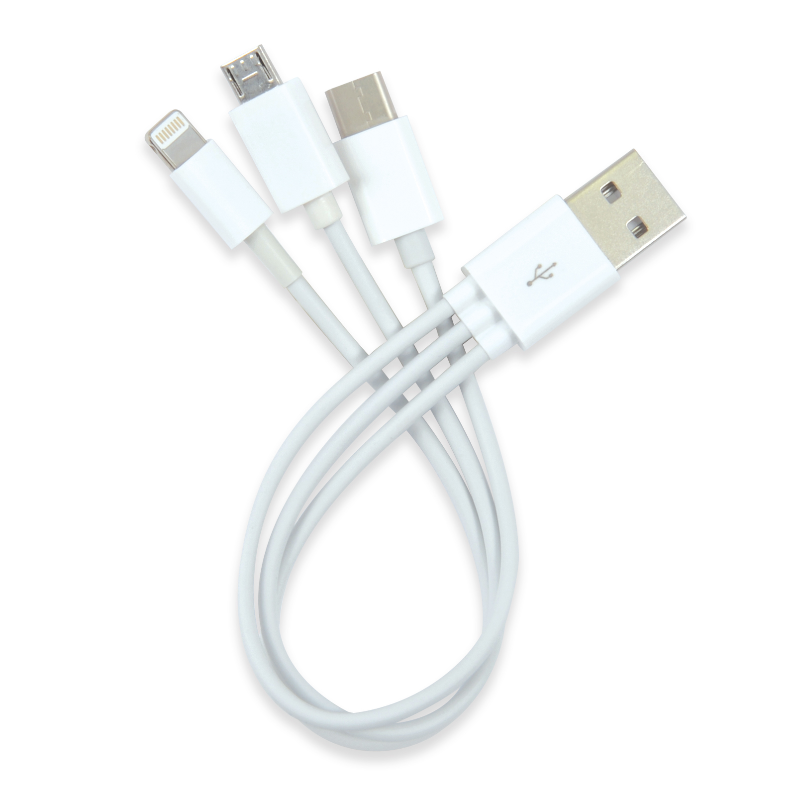 3 in 1 Combo USB Cable – Micro, 8 Pin, Type C