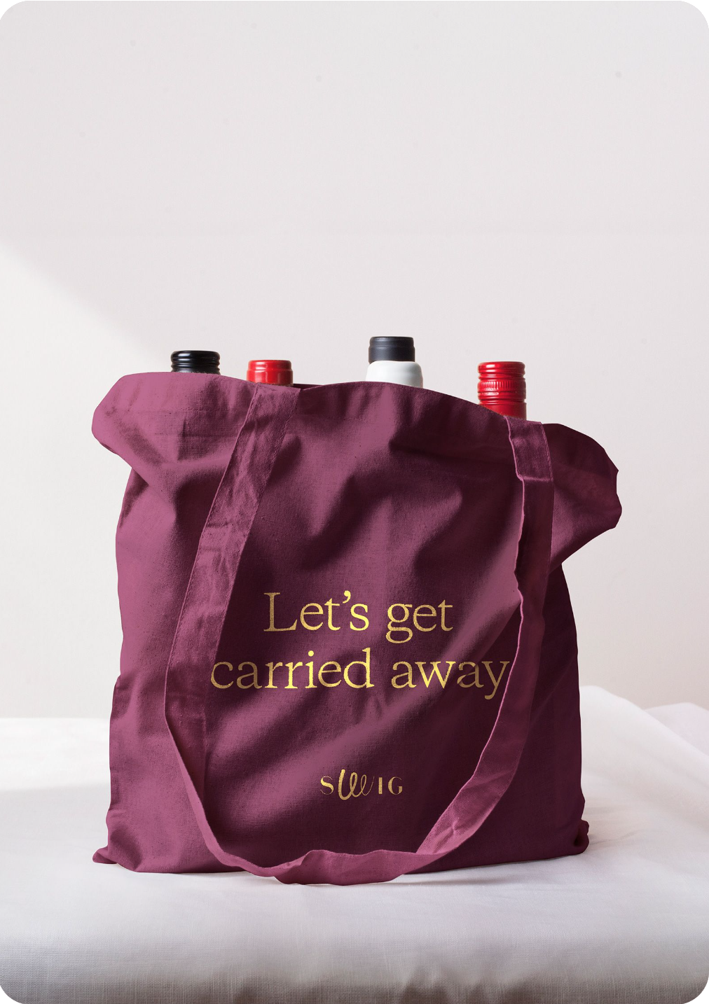 Lets-get-carried-away_Wine-Tote-Bag