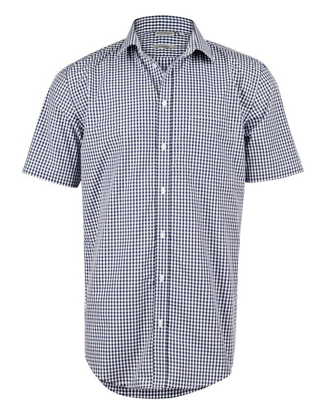 Men’s Gingham Check Short Sleeve Shirt