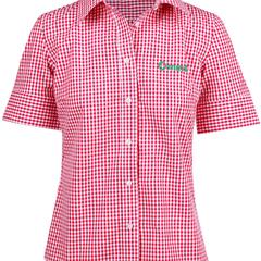 Ladies’ Gingham Check Short Sleeve Shirt