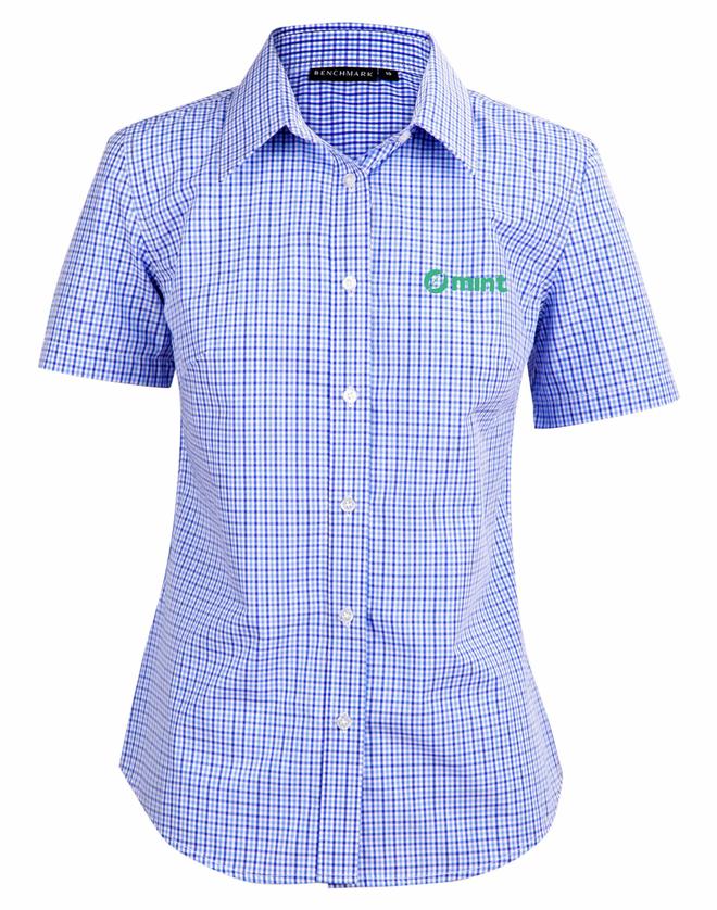 Ladies’ Multi-Tone Check Short Sleeve Shirt