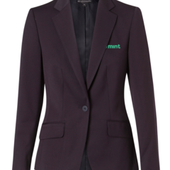 Women's Poly/Viscose Stretch One Button Cropped Jacket