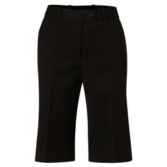 Women's Poly/Viscose Stretch Knee Length Flexi Waist Shorts