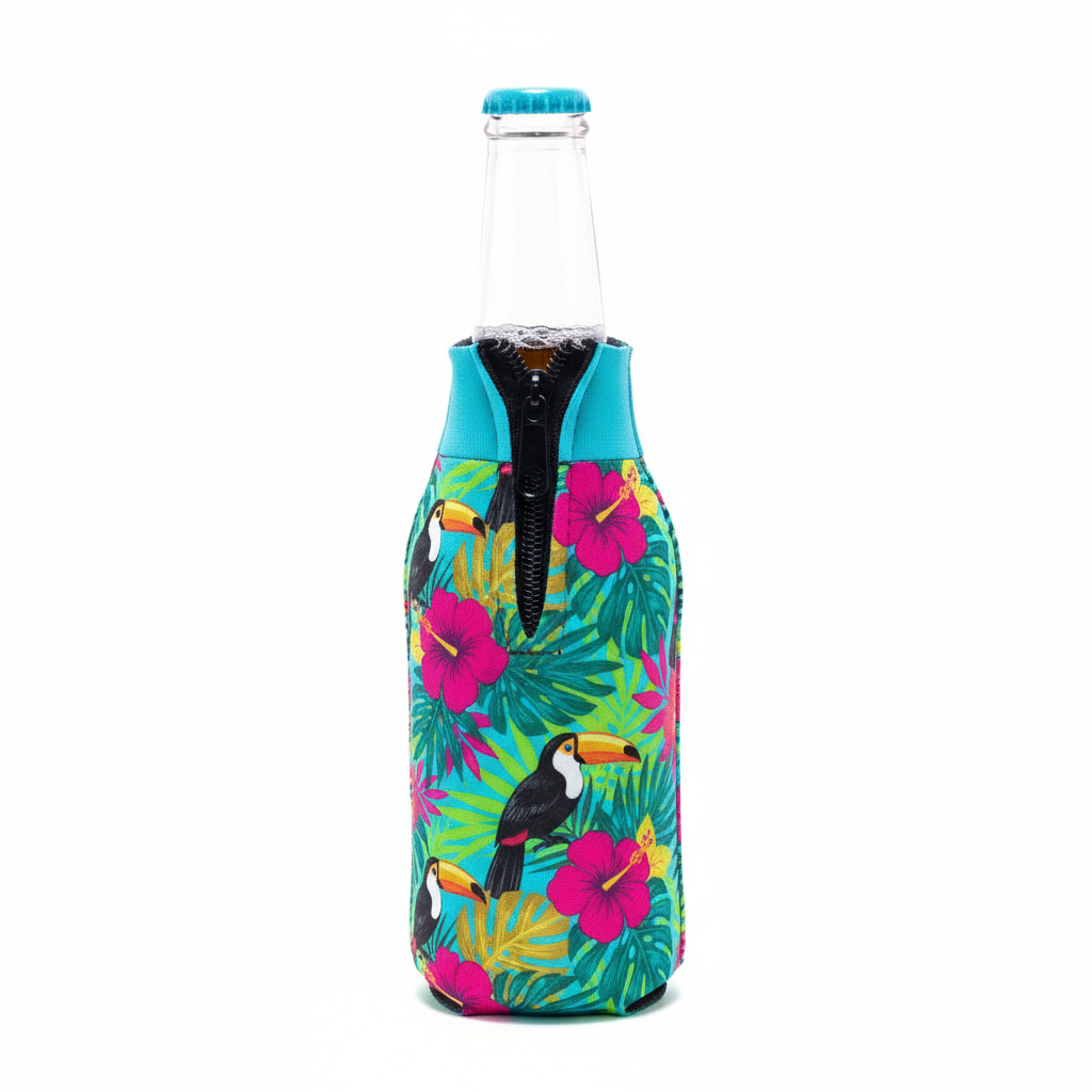 Long Neck Bottle Cooler with Zip