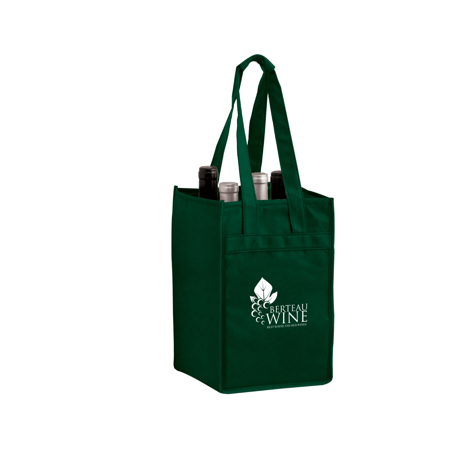 Non-Woven Polypropylene 4-Bottle Wine Tote Bag