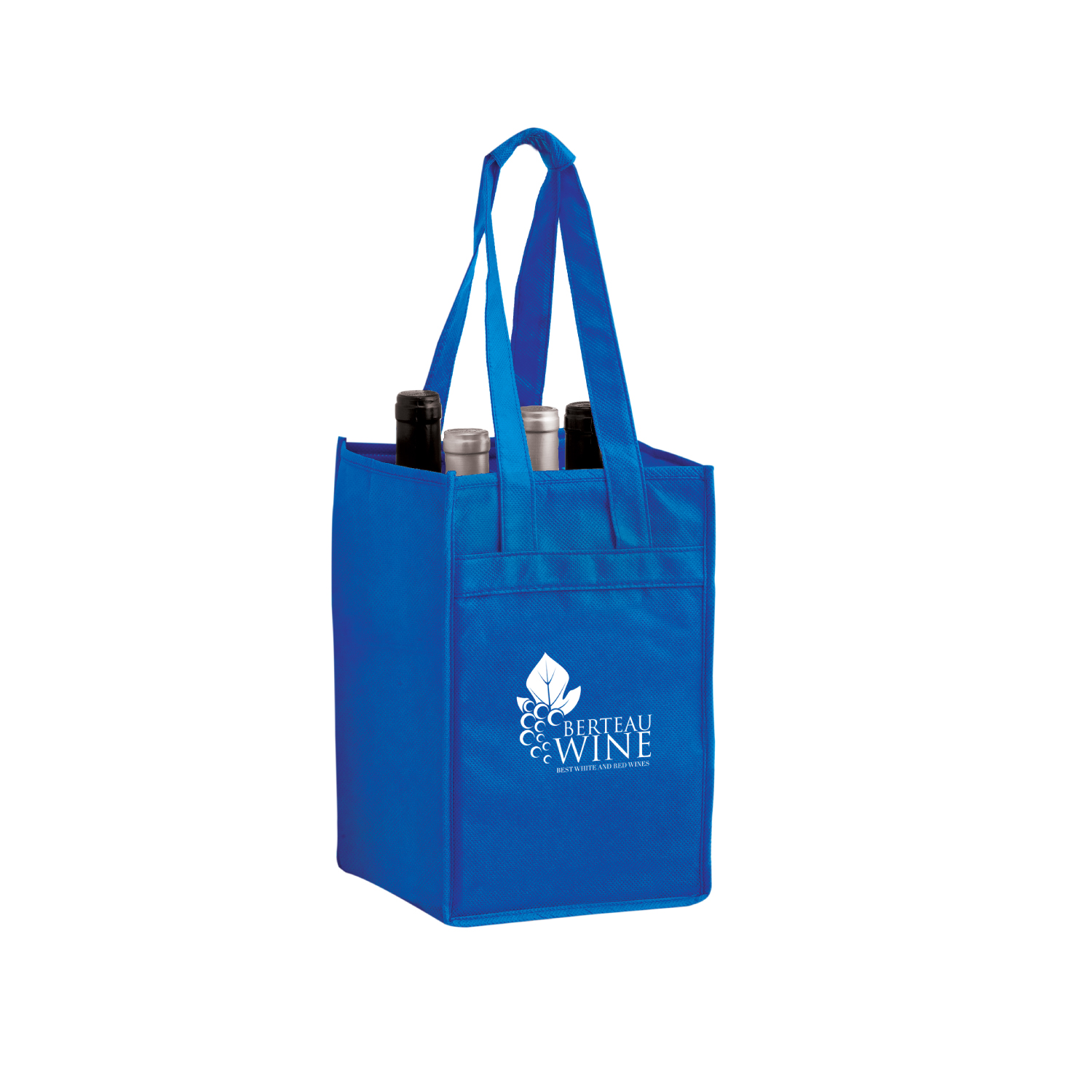Non-Woven Polypropylene 4-Bottle Wine Tote Bag