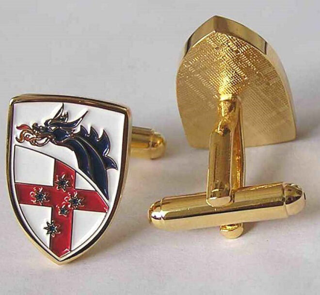 Custom Made Enamel Crest Cufflinks