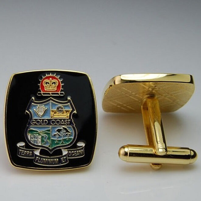 Custom Made Enamel Crest Cufflinks