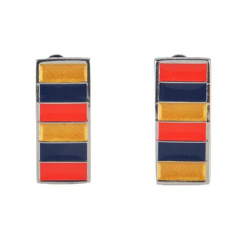 Custom Made Enamel Stripe Cufflinks