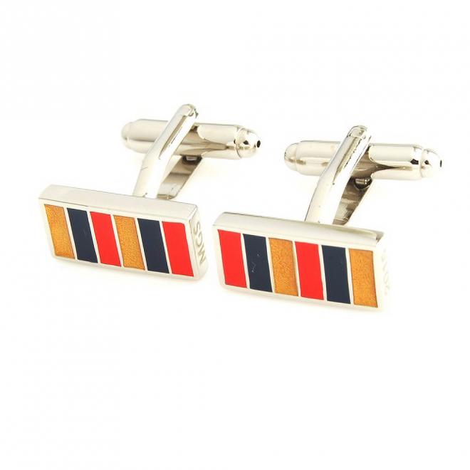 Custom Made Enamel Stripe Cufflinks