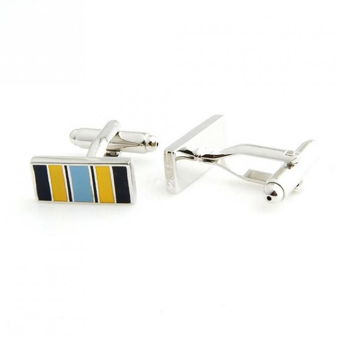 Custom Made Enamel Stripe Cufflinks
