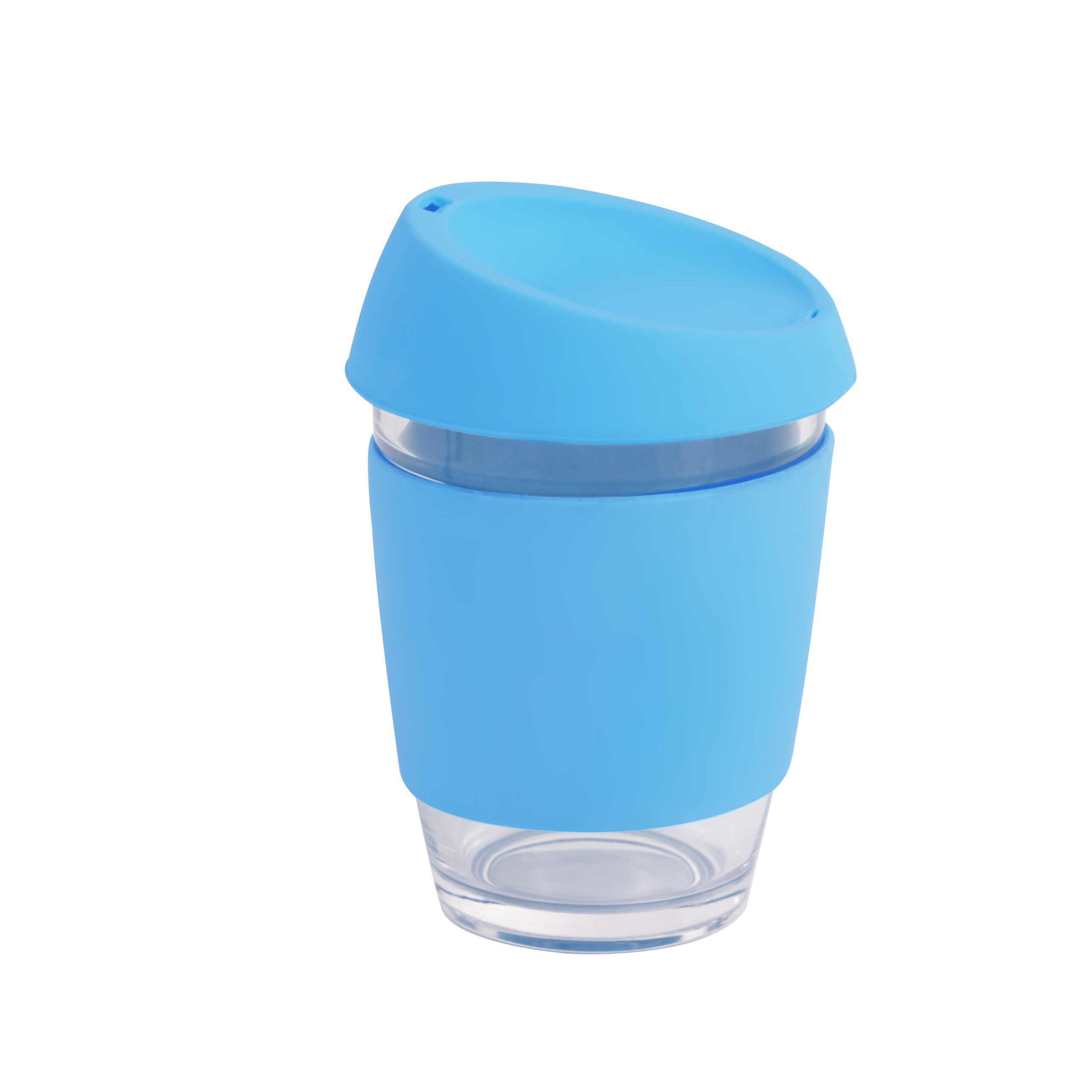Moama Glass Coffee Cup – 350Ml With Silicon Lid And Band