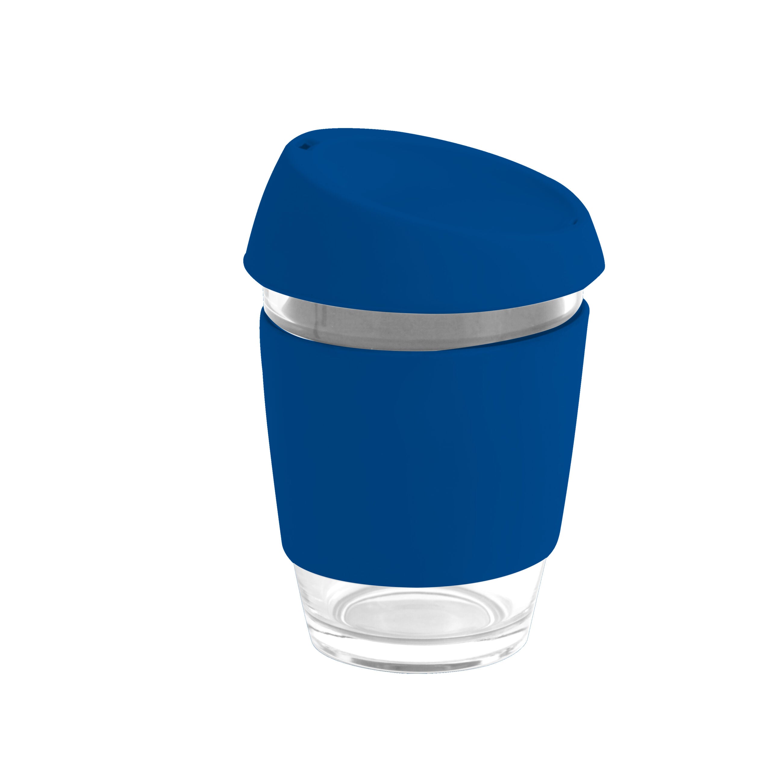 Moama Glass Coffee Cup – 350Ml With Silicon Lid And Band